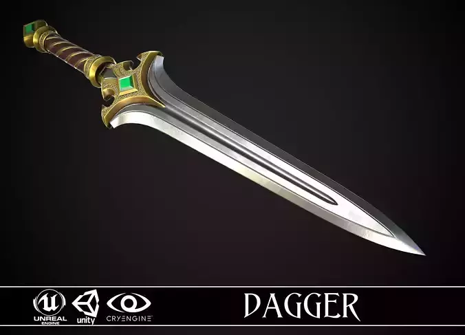 Dagger A3 Low-poly 3D model