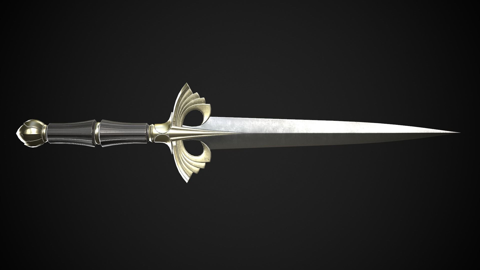 Dagger A5 Low-poly 3D model_1
