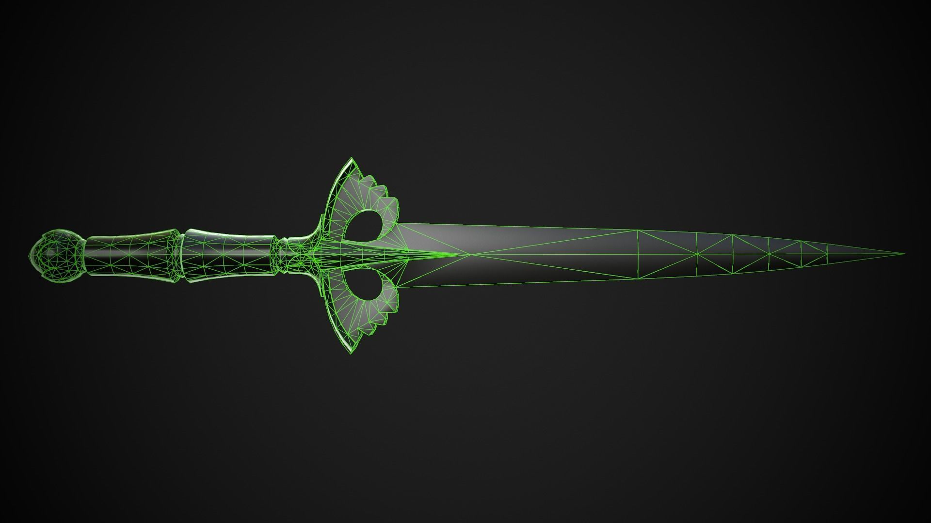 Dagger A5 Low-poly 3D model_5