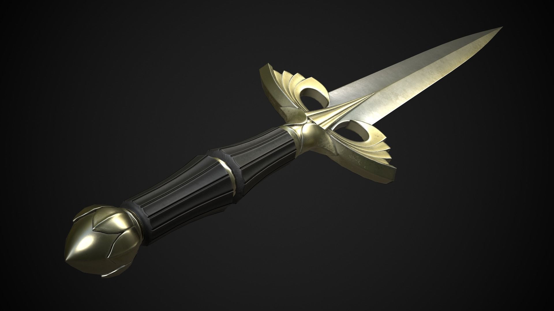 Dagger A5 Low-poly 3D model_3