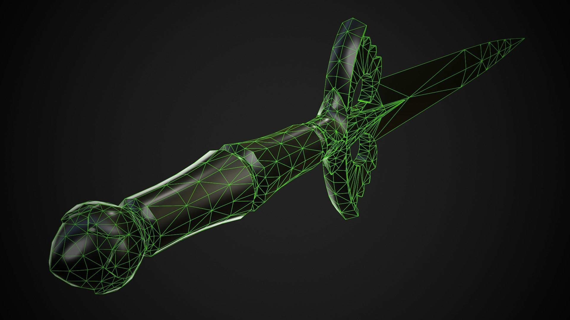 Dagger A5 Low-poly 3D model_7