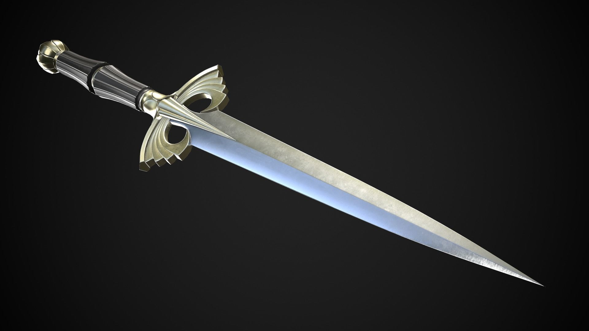 Dagger A5 Low-poly 3D model_2