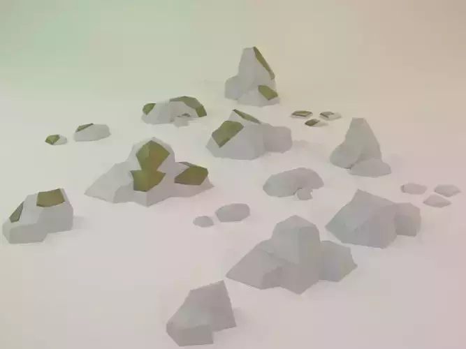 Low poly rocks