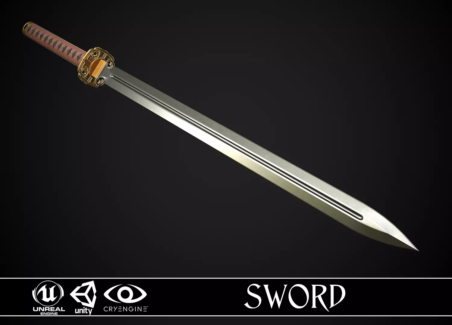 Sword A1 Low-poly 3D model
