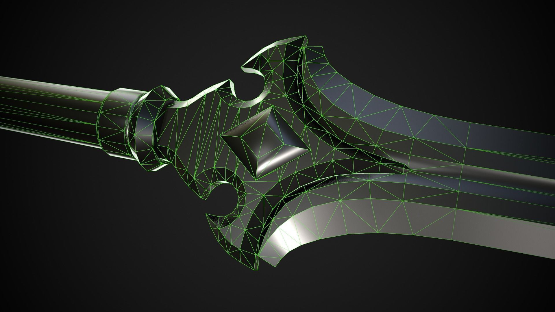 Sword A3 Low-poly 3D model_10