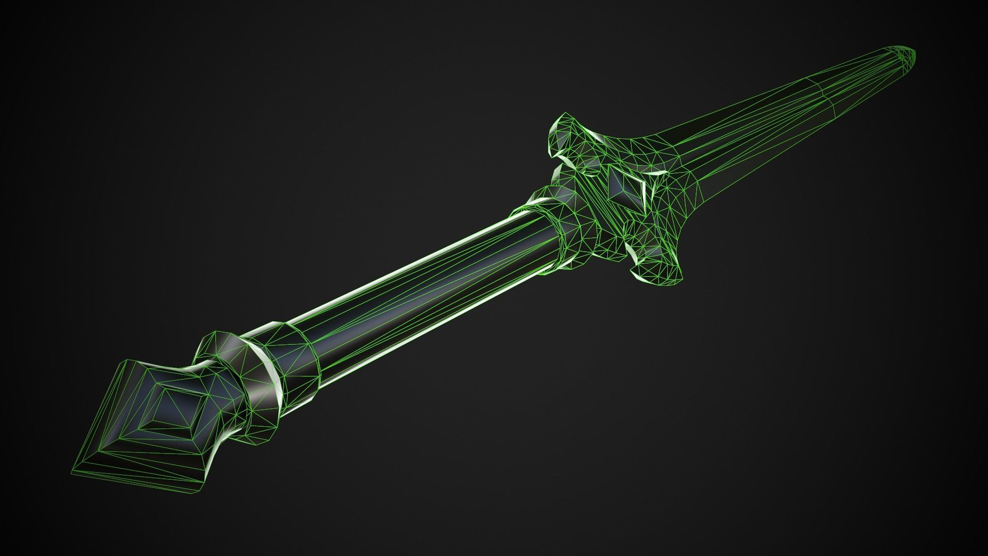 Sword A3 Low-poly 3D model_9
