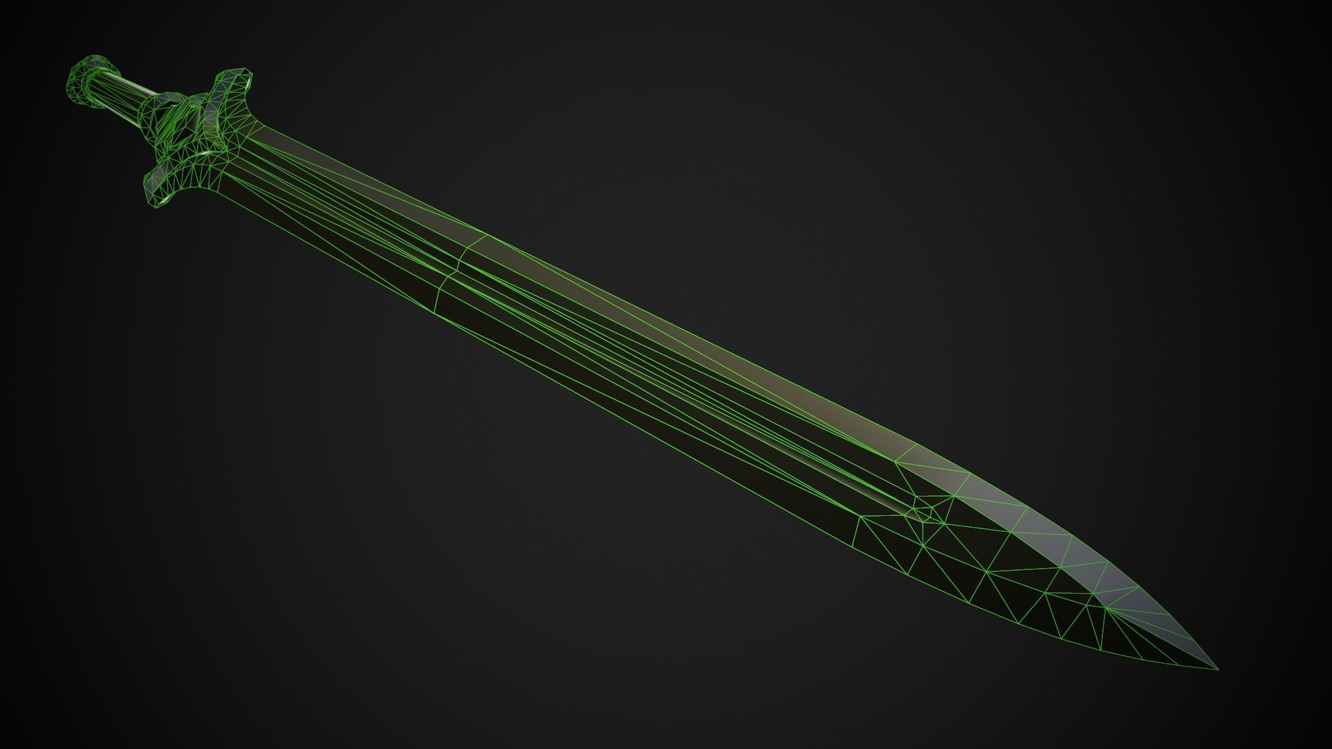 Sword A3 Low-poly 3D model_8