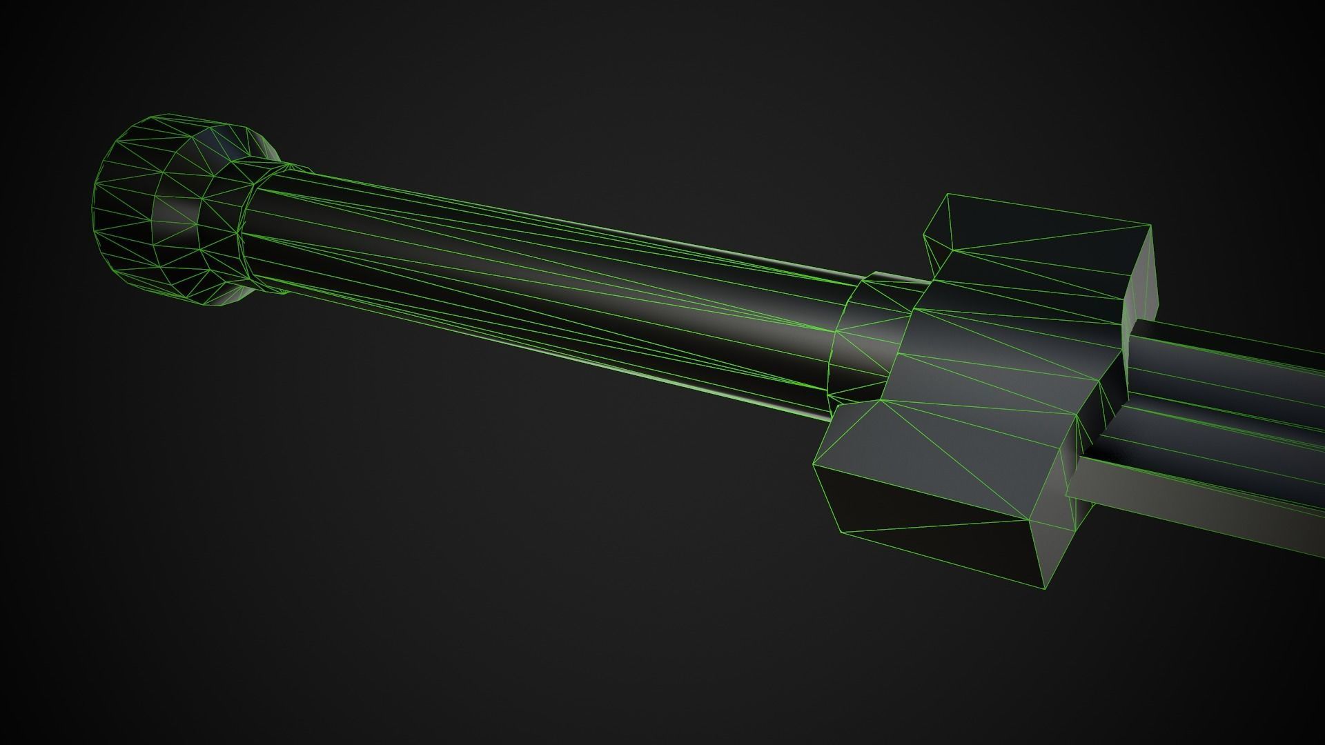 Sword A4 Low-poly 3D model_9