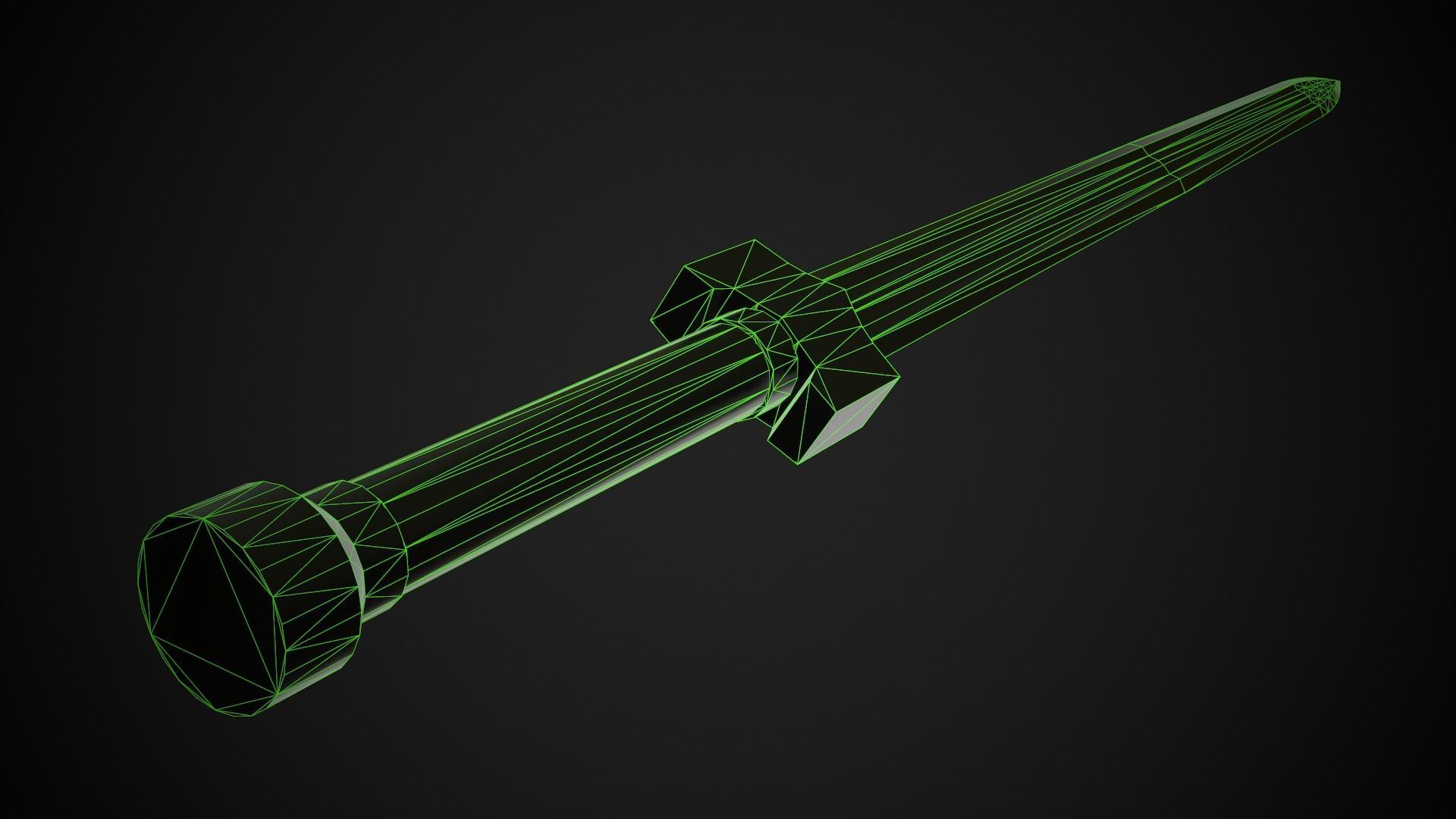 Sword A4 Low-poly 3D model_8
