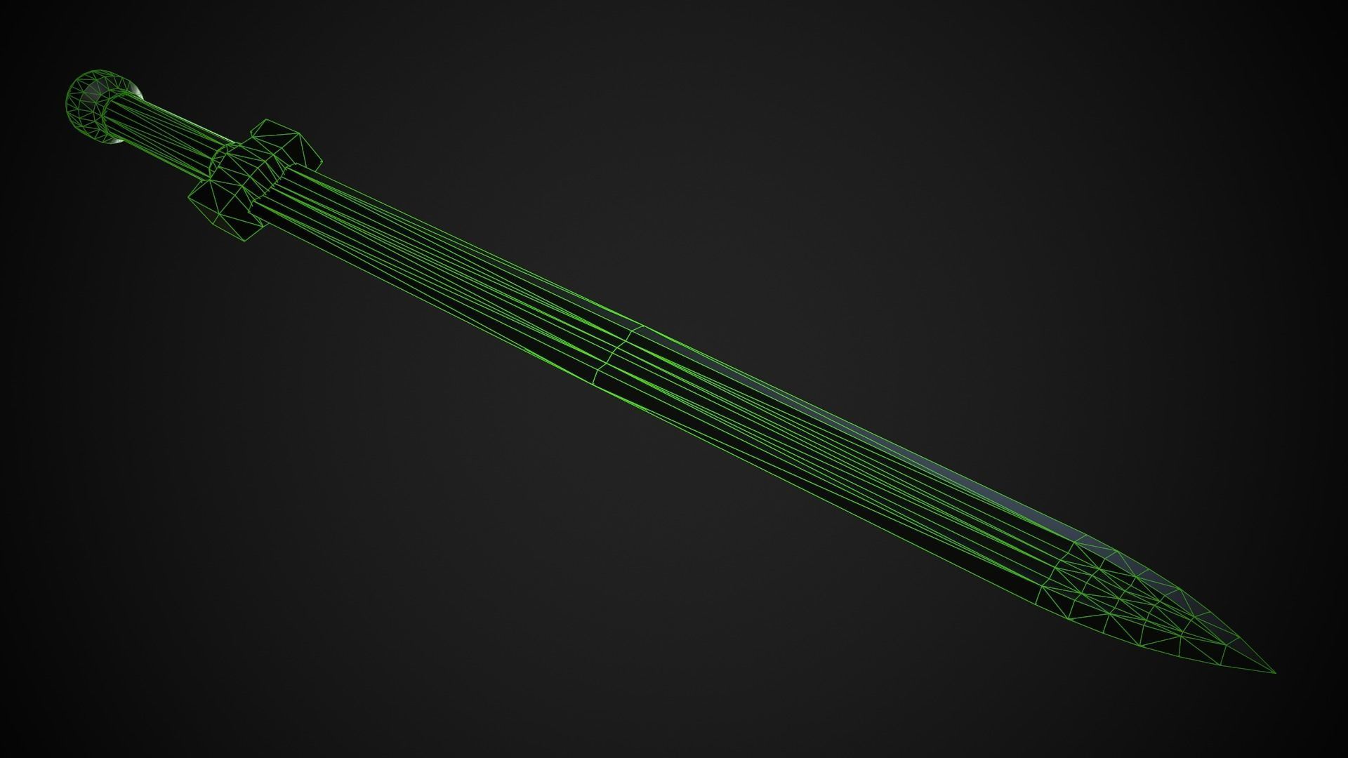 Sword A4 Low-poly 3D model_7