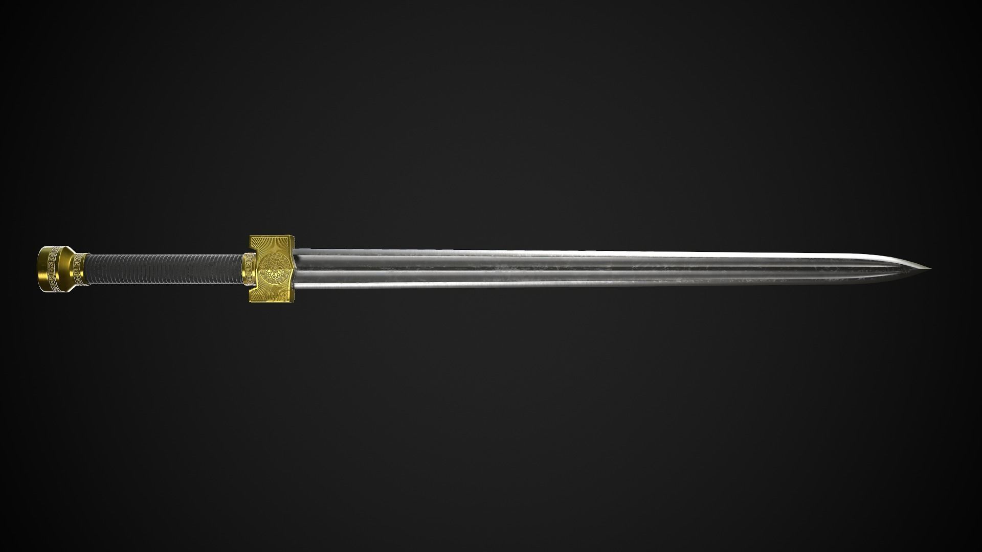 Sword A4 Low-poly 3D model_2