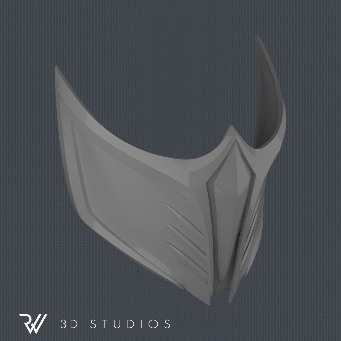 MK11 Aftermath Sub-Zero Mask - STL File 3D print model_4