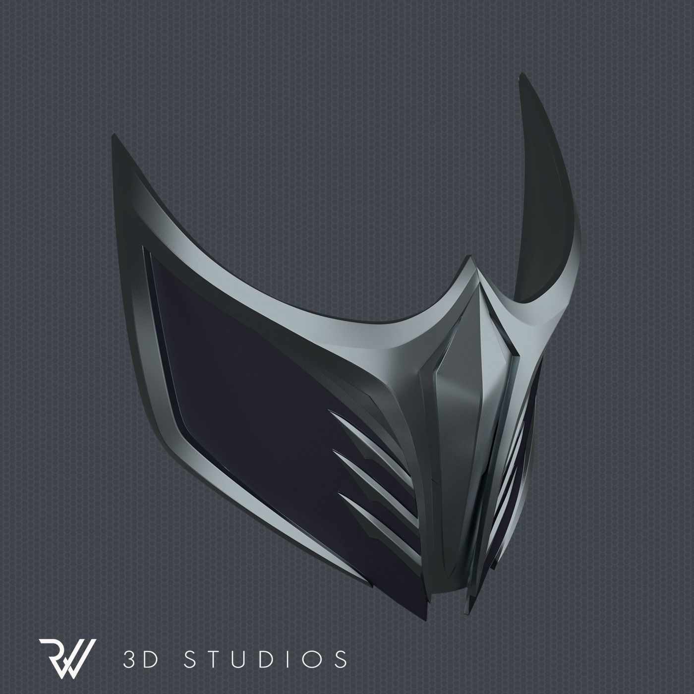 MK11 Aftermath Sub-Zero Mask - STL File 3D print model_1