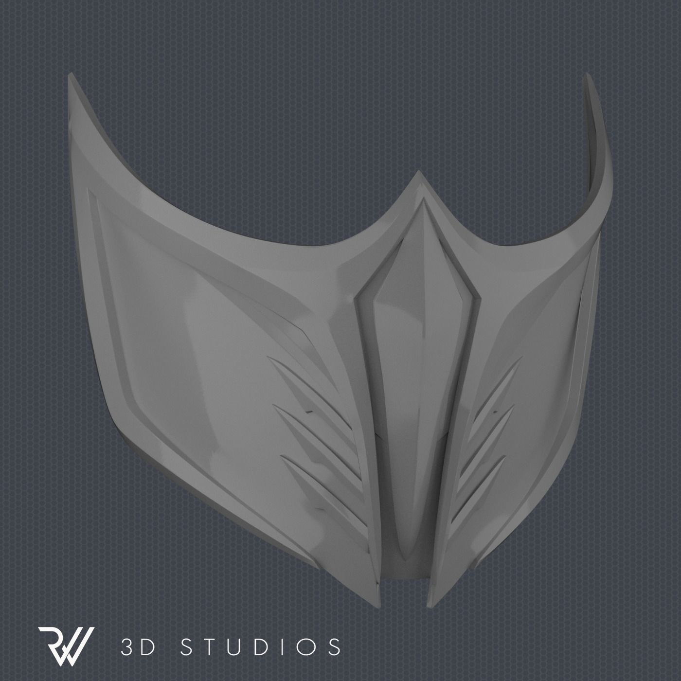 MK11 Aftermath Sub-Zero Mask - STL File 3D print model_3