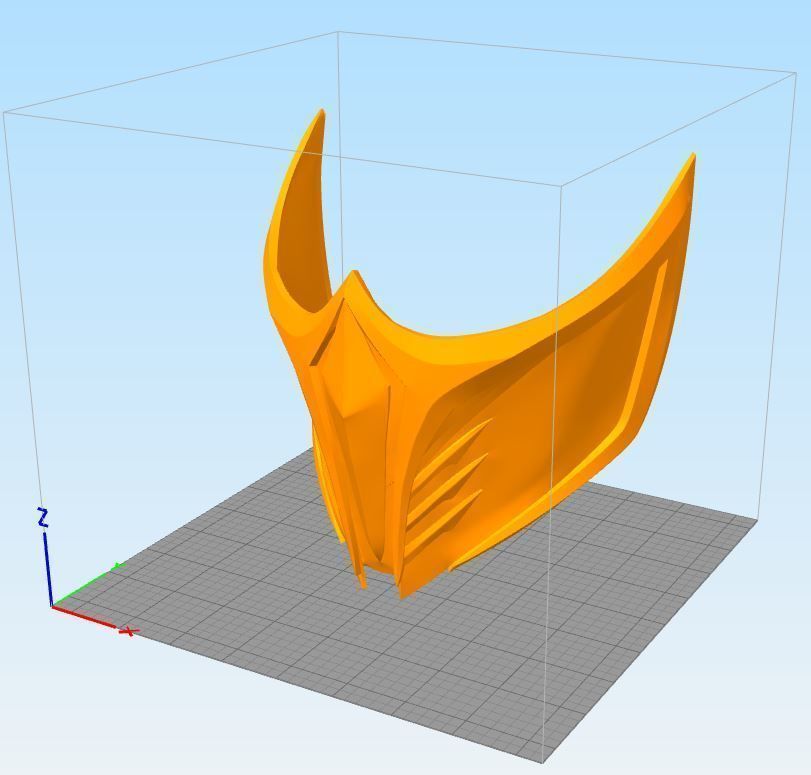 MK11 Aftermath Sub-Zero Mask - STL File 3D print model_6