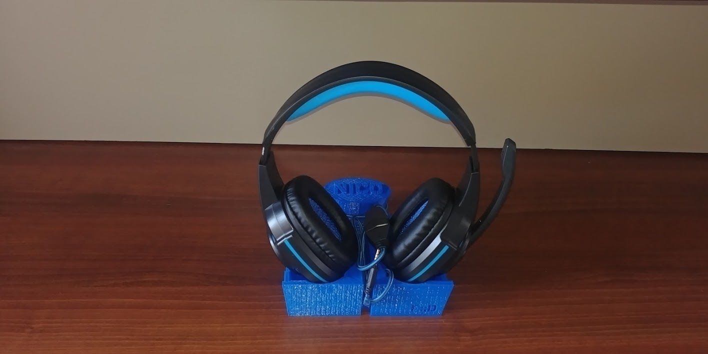 Universal Headphones Stand 3D Model 3D print model_6