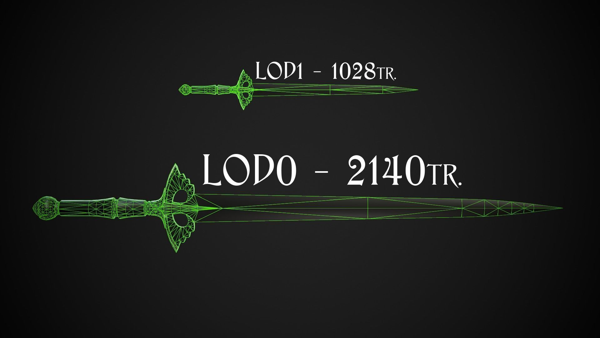 Sword A5 Low-poly 3D model_6