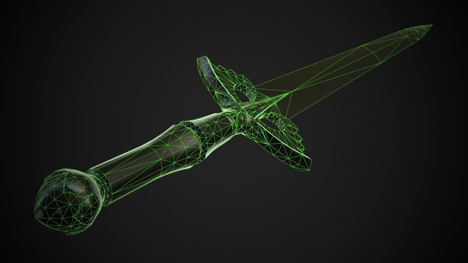 Sword A5 Low-poly 3D model_9