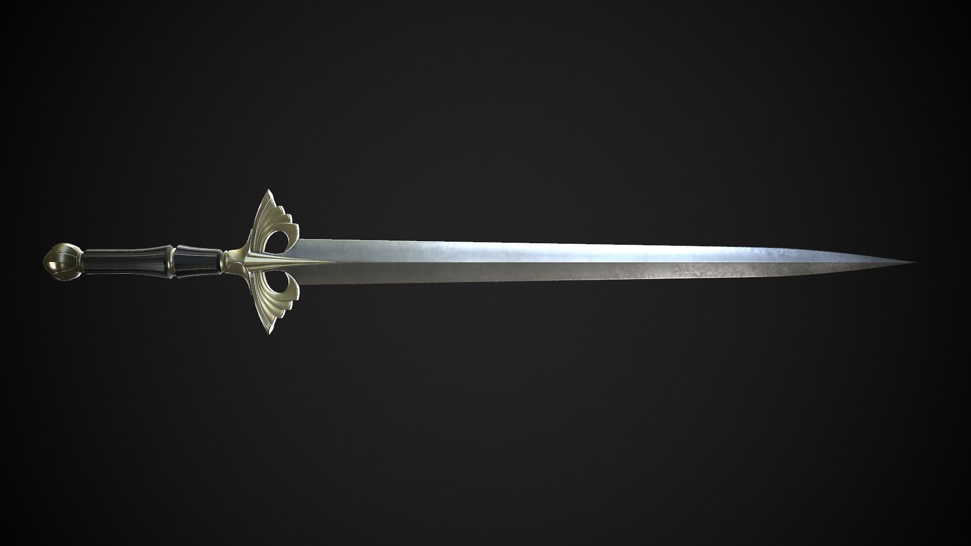 Sword A5 Low-poly 3D model_2
