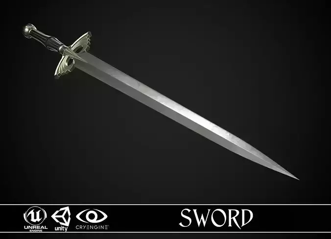 Sword A5 Low-poly 3D model