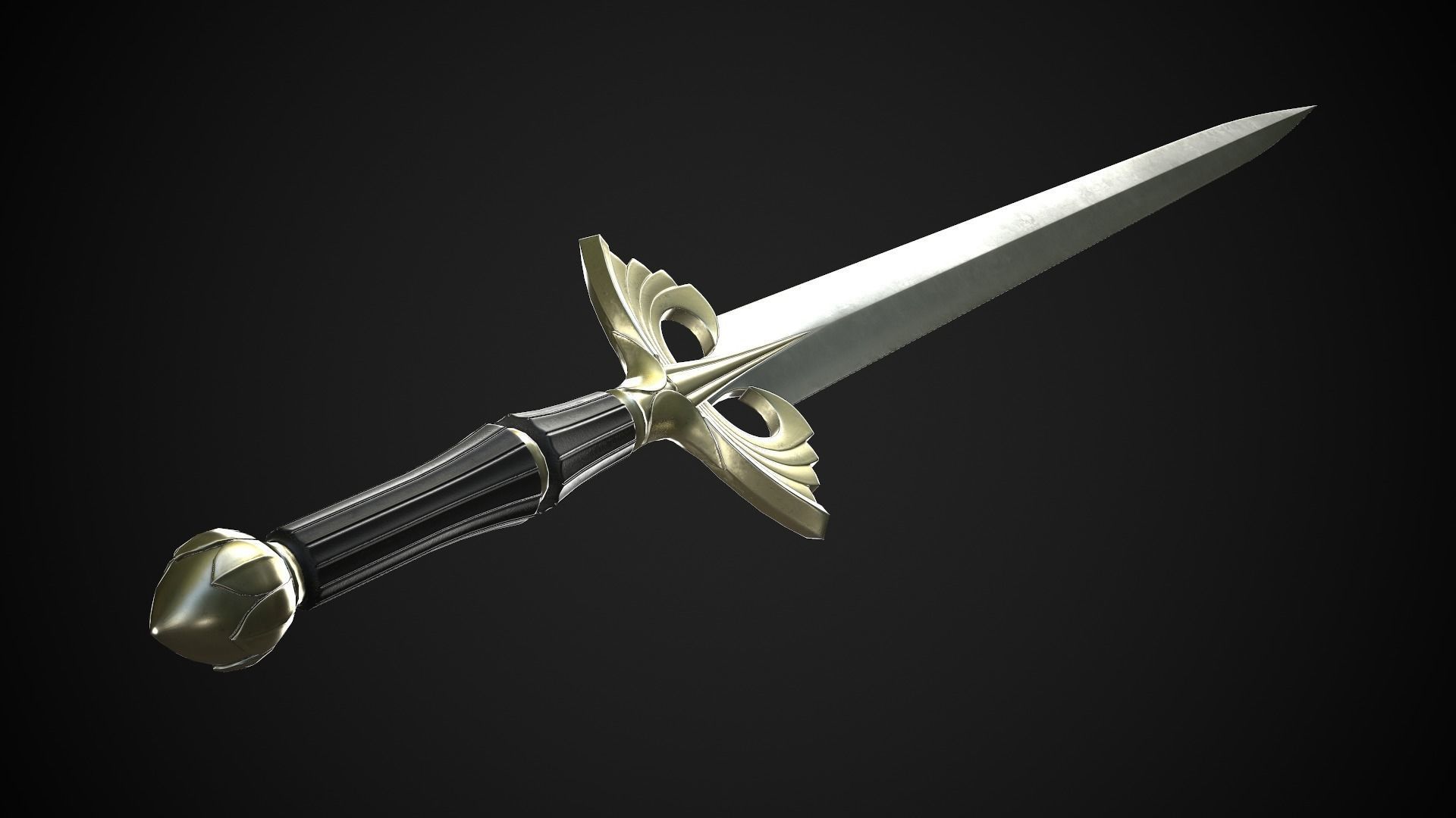 Sword A5 Low-poly 3D model_4