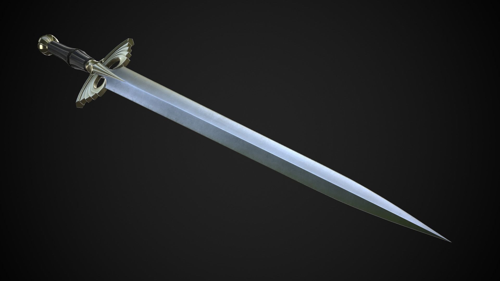Sword A5 Low-poly 3D model_3