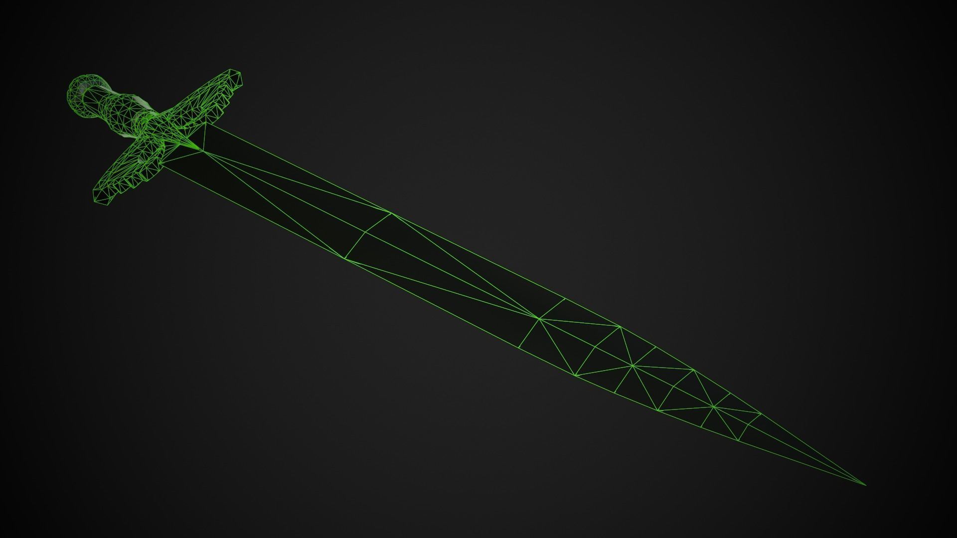 Sword A5 Low-poly 3D model_8