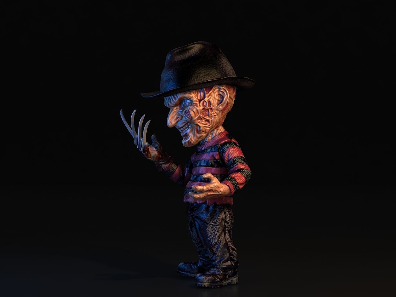 Freddy Krueger SD 3D model_12