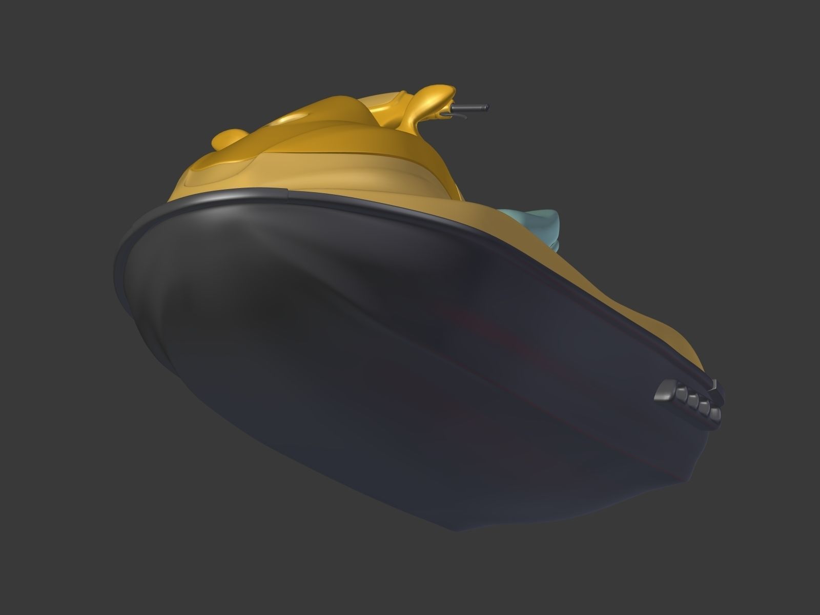 Cartoon Jet Ski Low-poly 3D model_13