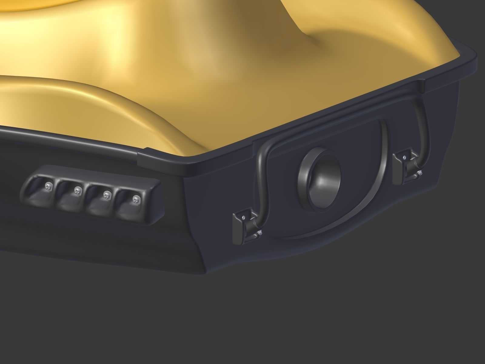 Cartoon Jet Ski Low-poly 3D model_17