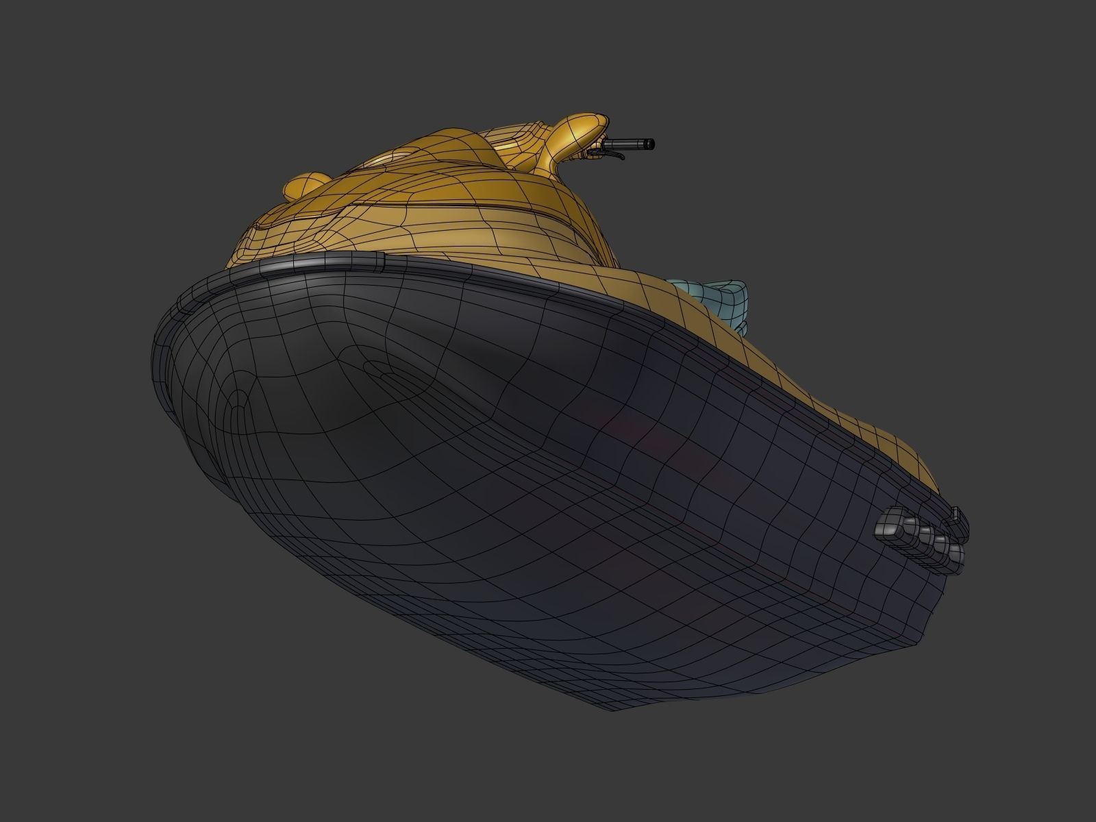 Cartoon Jet Ski Low-poly 3D model_14