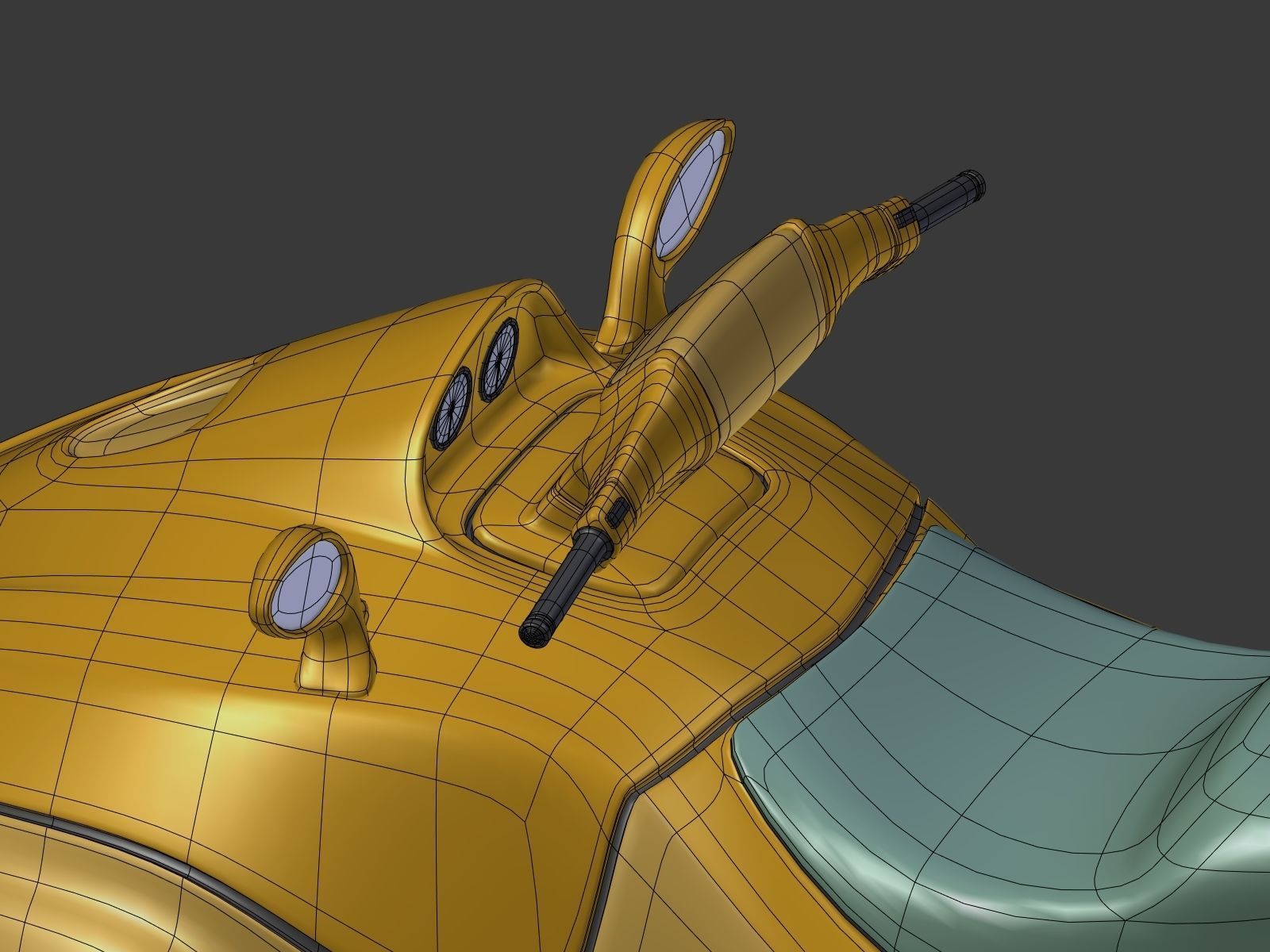 Cartoon Jet Ski Low-poly 3D model_16