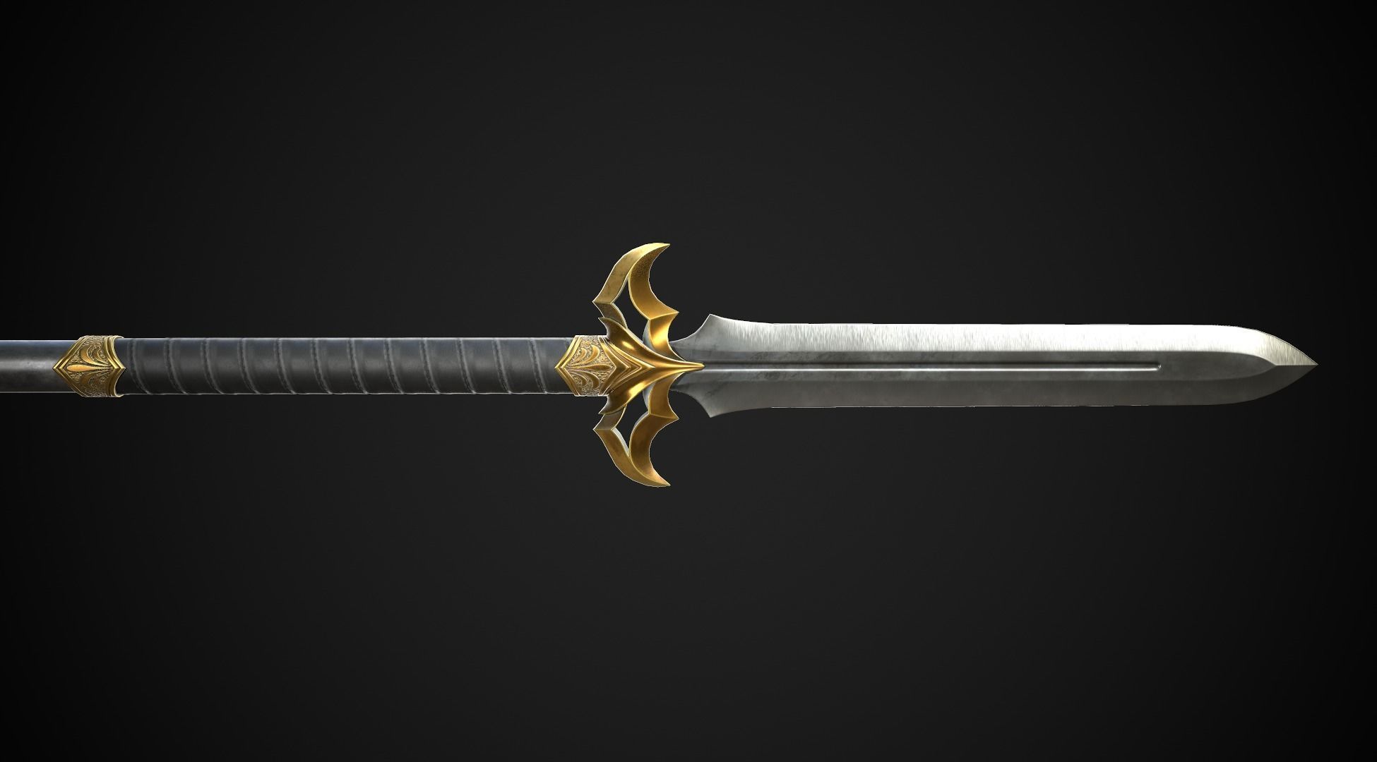 Spear and Glaive A2 Low-poly 3D model_6
