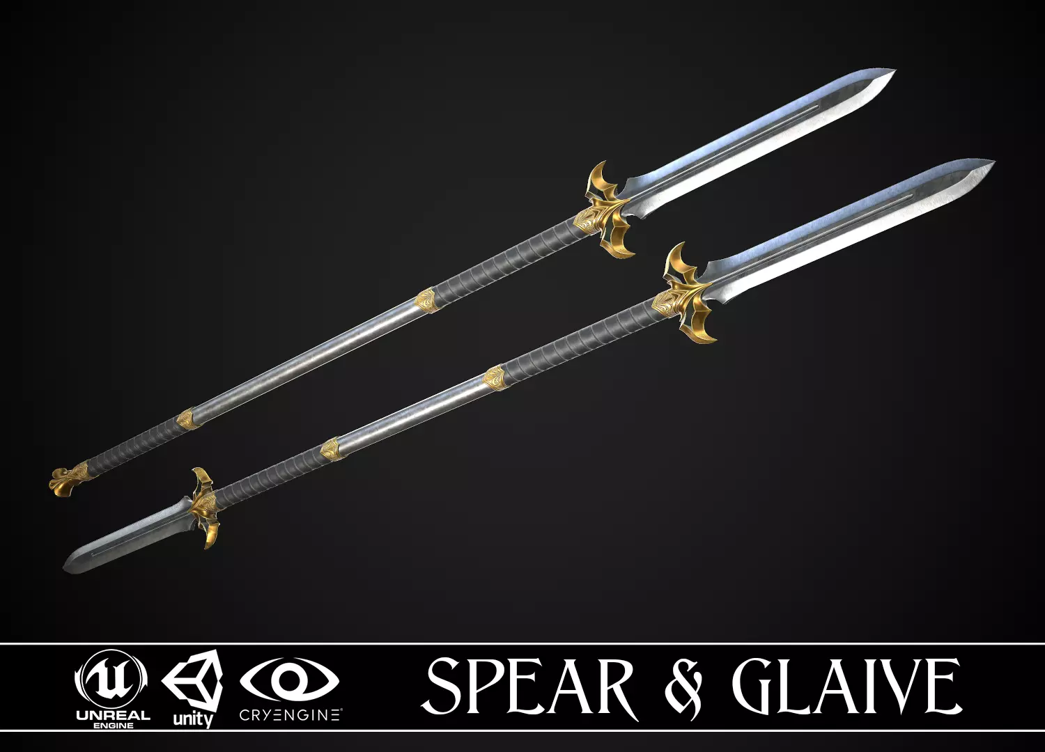 Spear and Glaive A2 Low-poly 3D model_0
