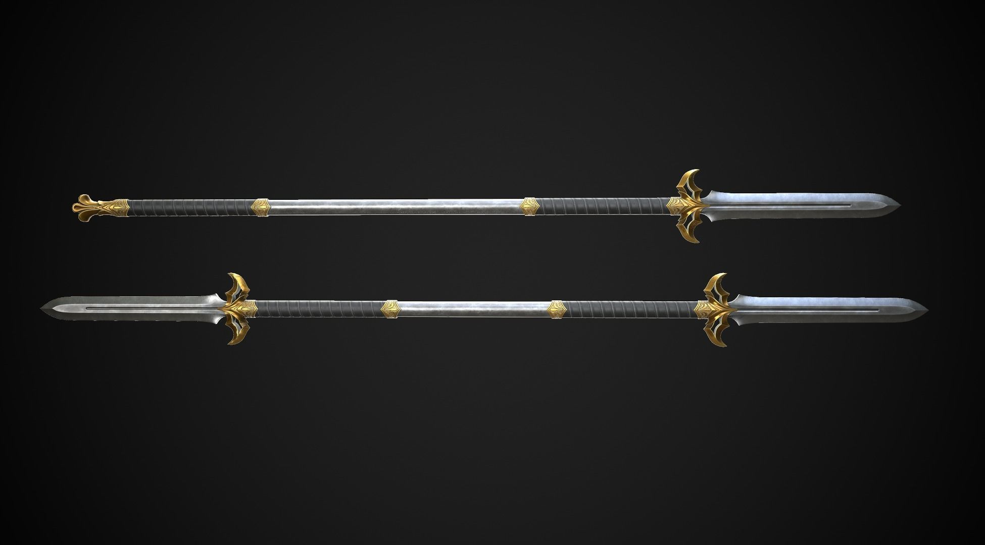 Spear and Glaive A2 Low-poly 3D model_1