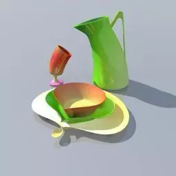 dining set Free 3D model
