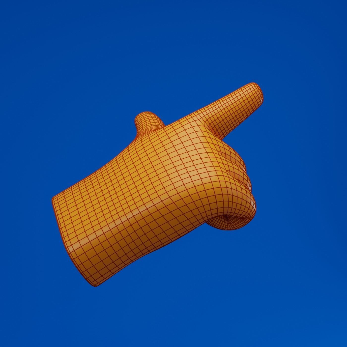 Backhand Index Finger Pointing 3D model_13