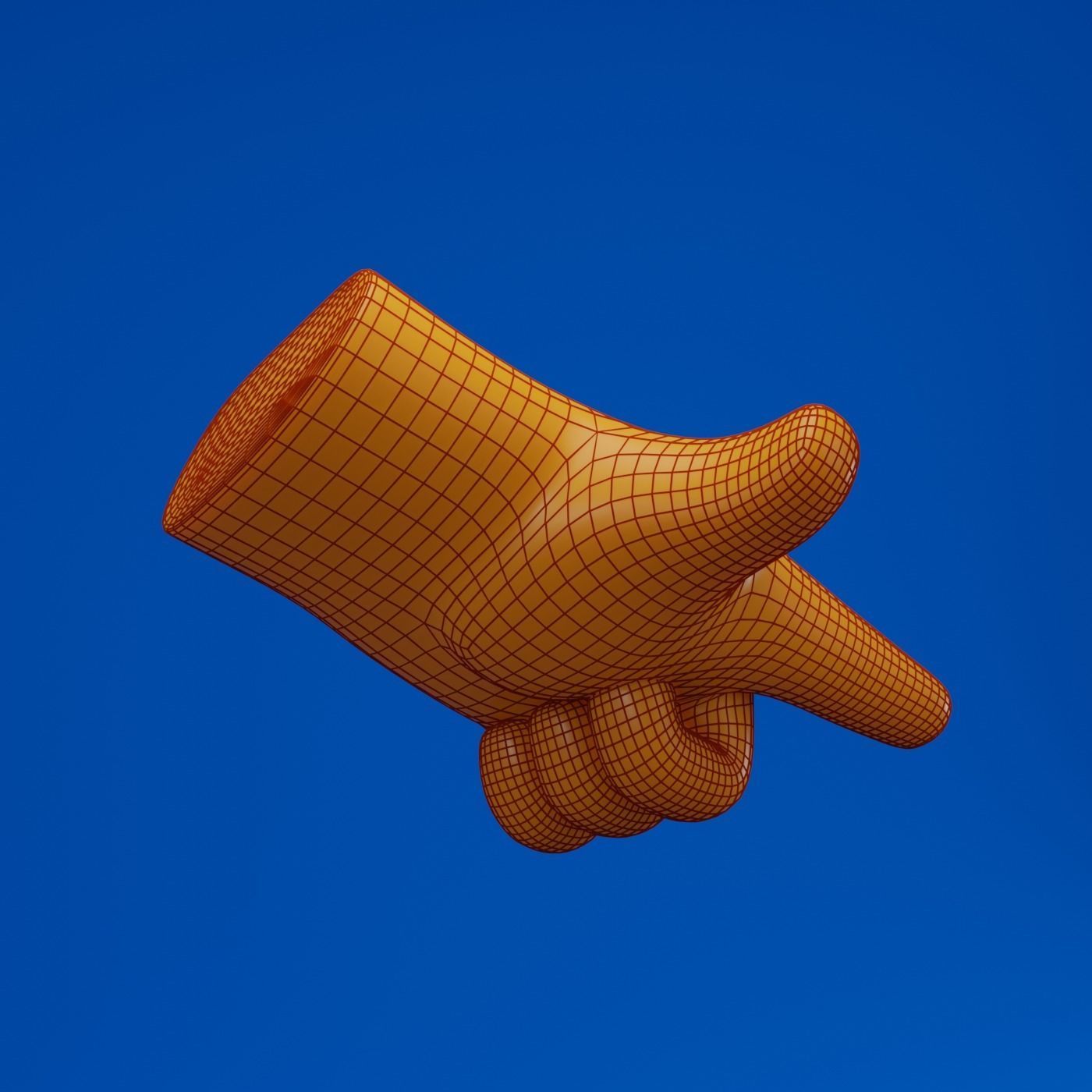 Backhand Index Finger Pointing 3D model_14