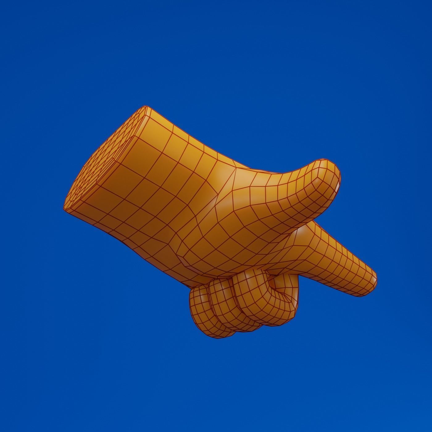 Backhand Index Finger Pointing 3D model_10