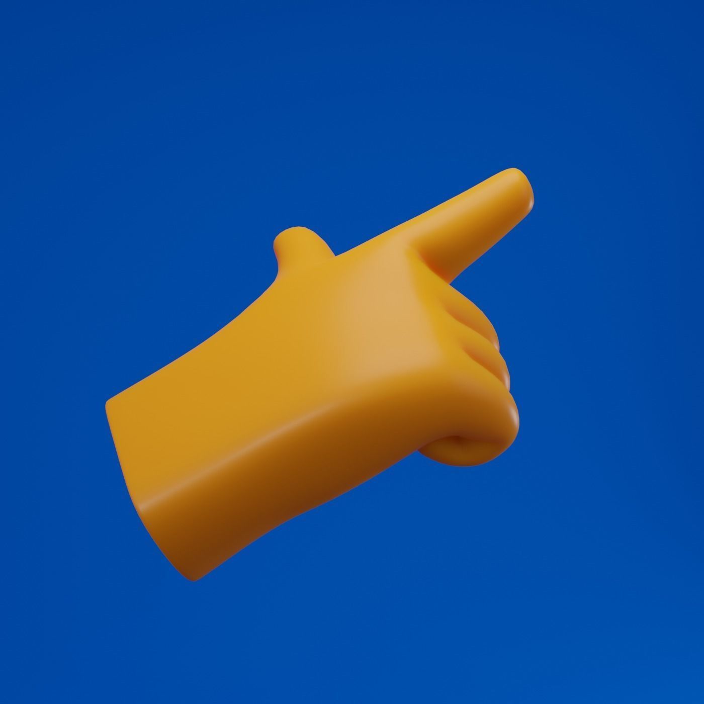 Backhand Index Finger Pointing 3D model_3