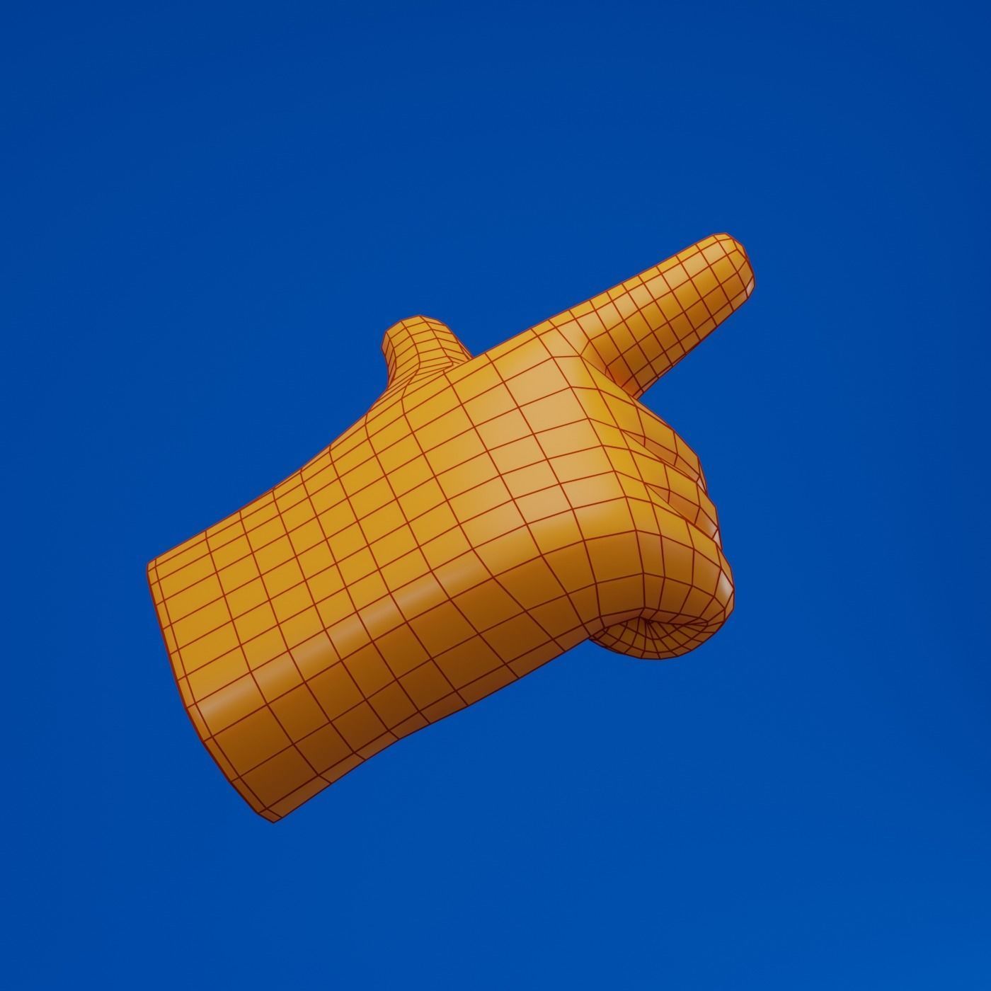 Backhand Index Finger Pointing 3D model_9