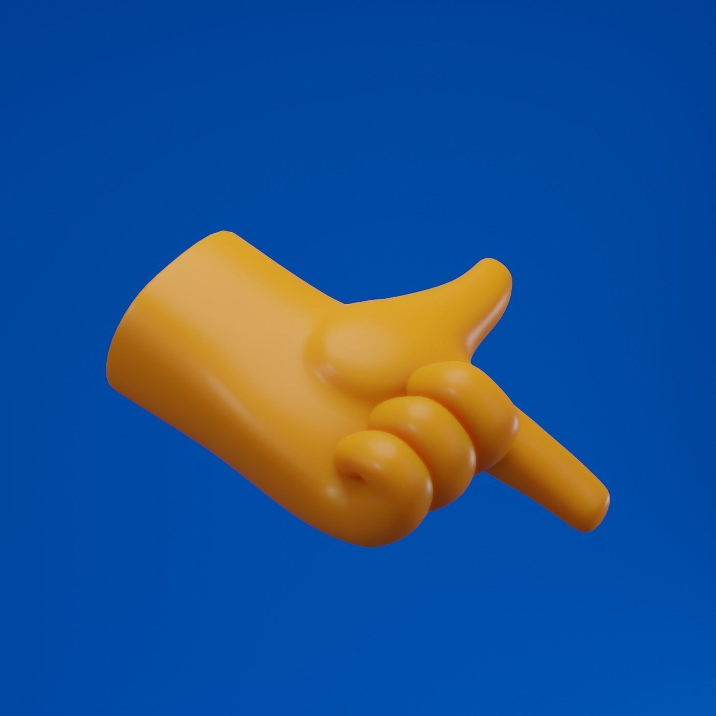 Backhand Index Finger Pointing 3D model_5