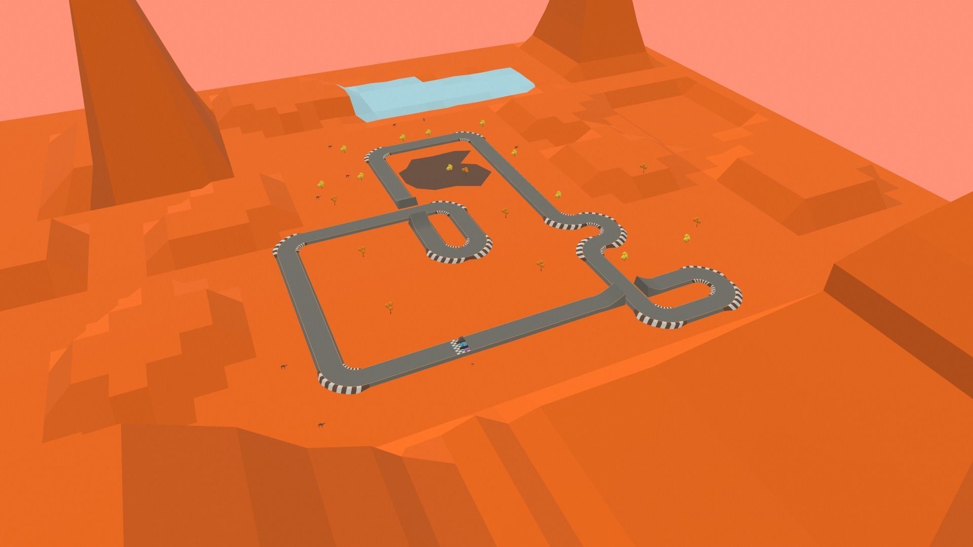 Race Track - 02 Low-poly 3D model_9