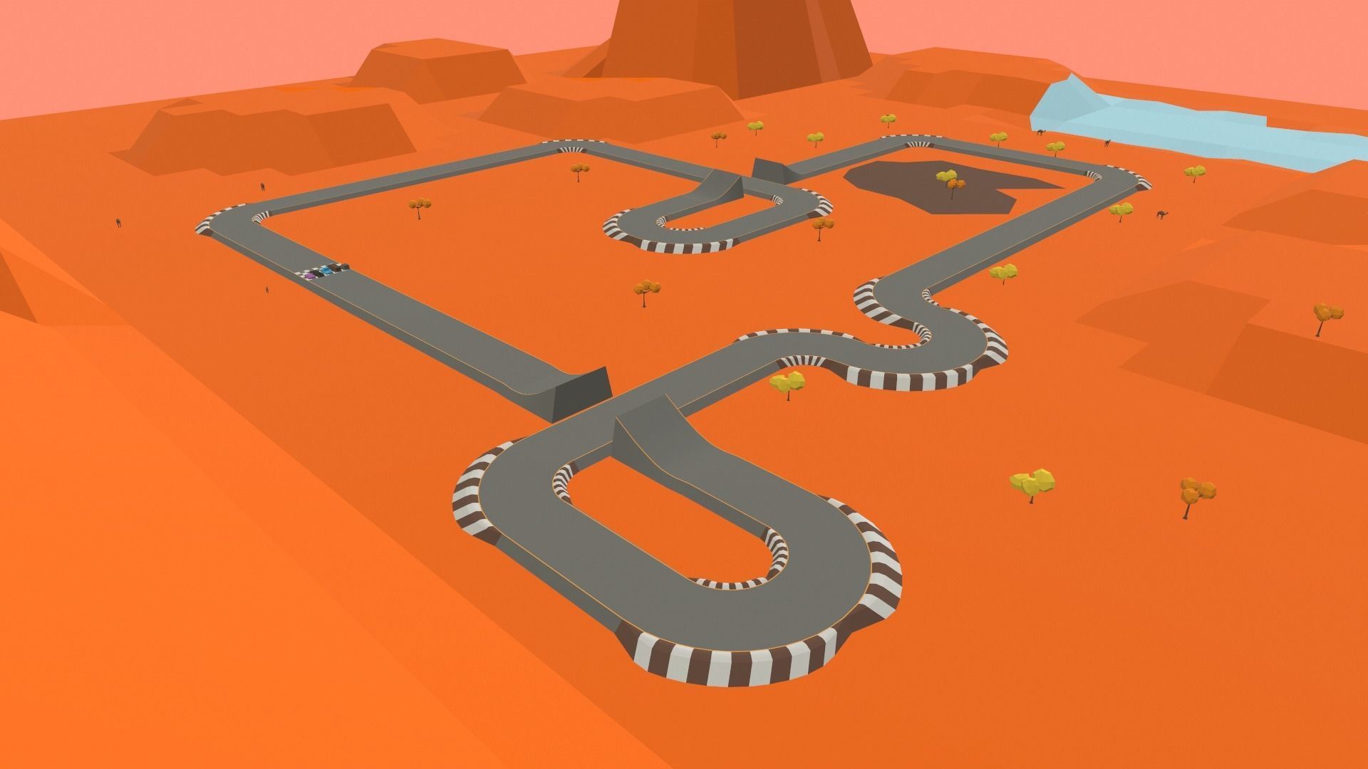 Race Track - 02 Low-poly 3D model_2