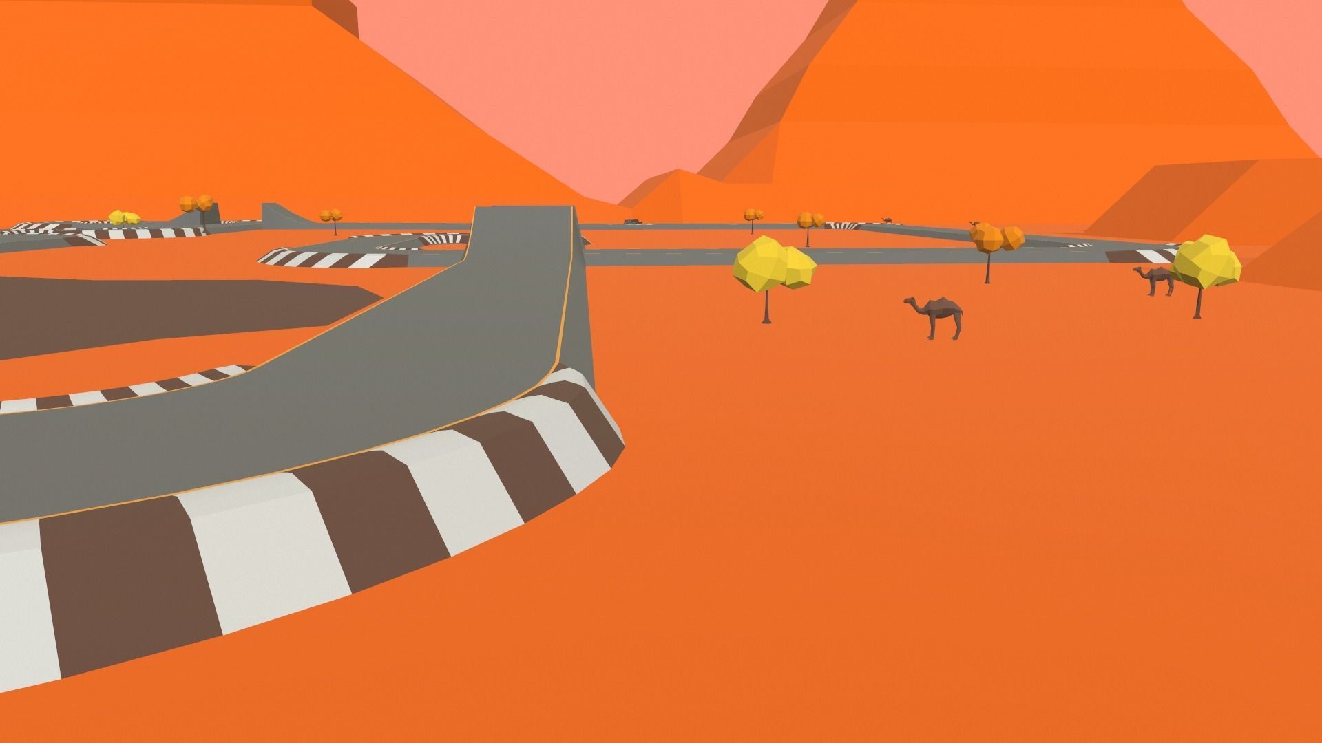 Race Track - 02 Low-poly 3D model_6