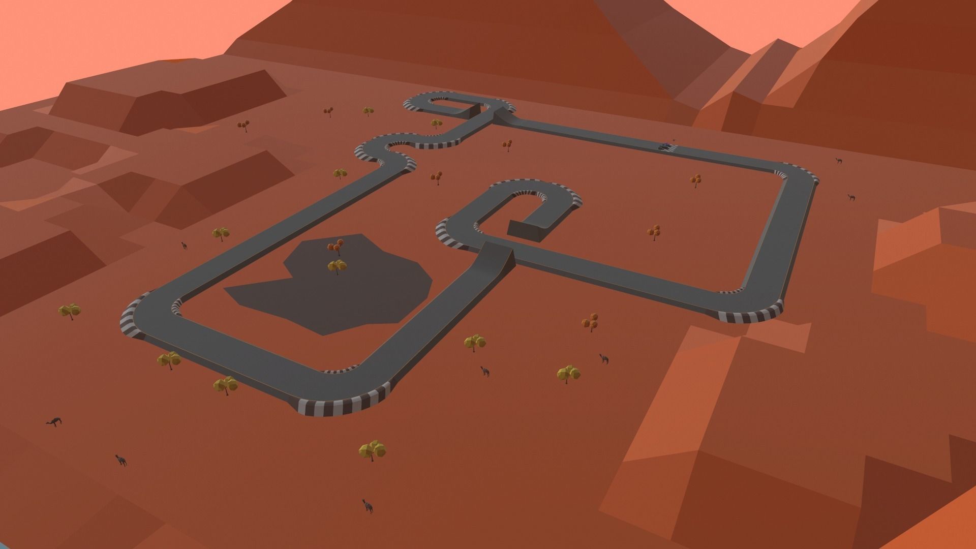 Race Track - 02 Low-poly 3D model_12