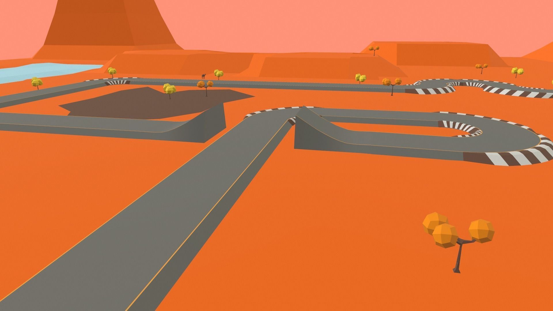 Race Track - 02 Low-poly 3D model_7