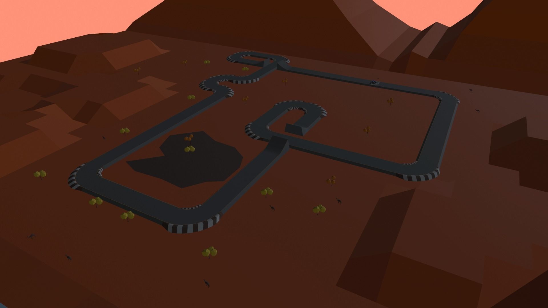 Race Track - 02 Low-poly 3D model_10