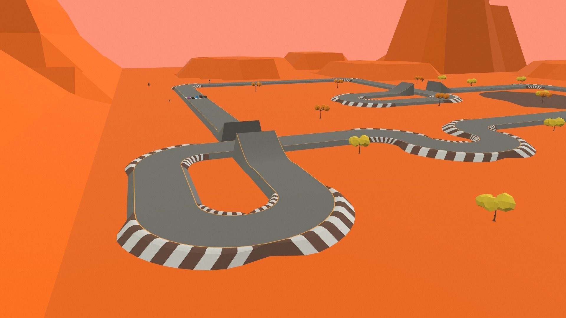 Race Track - 02 Low-poly 3D model_3