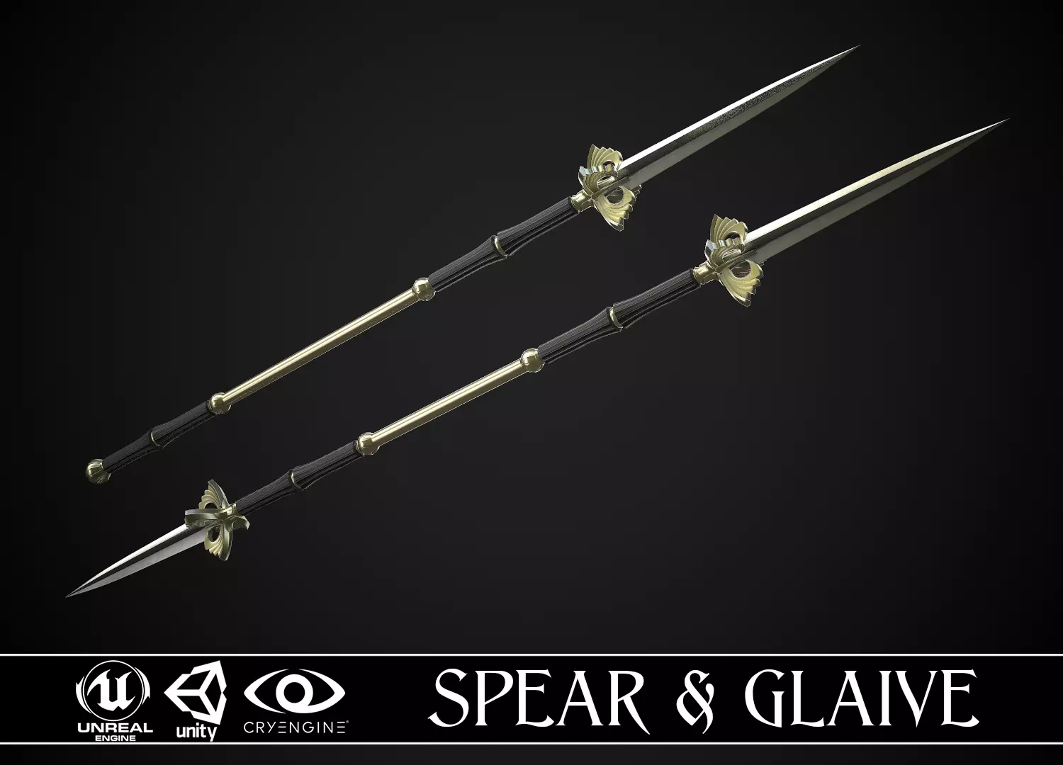 Spear and Glaive A5 Low-poly 3D model